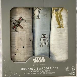 Pottery Barn Kids Star Wars Organic Muslin Swaddle Set